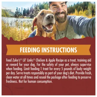 Zuke's Lil' Links Chicken &amp; Apple Recipe, Dog Treats - feeding instructions
