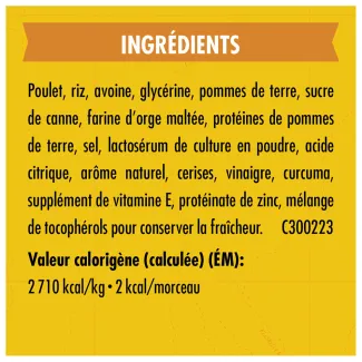 Gâteries d'entraînement Zuke's Mini Naturals Recette de poulet - ingredients
