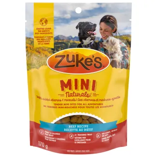 Zuke’s® Mini NaturalsTM Beef Recipe Dog Treats - Gâteries d'entraînement Zuke's Mini Naturals Recette de bœuf